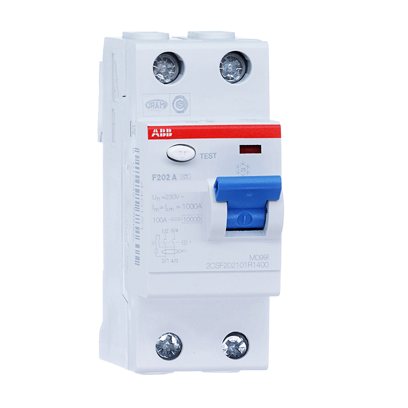 เบรคเกอร์กันไฟดูด 63 แอมป์ 2 โพล ABB RCCB F202 A-63/0.03 (Type A)_0